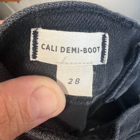 Madewell Black Cali Demi Boot Jeans Size 28 - Picture 10 of 12